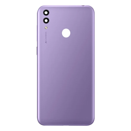 Purple Для huawei Honor 8C задняя крышка батарейного отсека стеклянная задняя крышка корпуса дверная камера стеклянная линза для huawei Honor Play 8C запасные части - Цвет: Purple