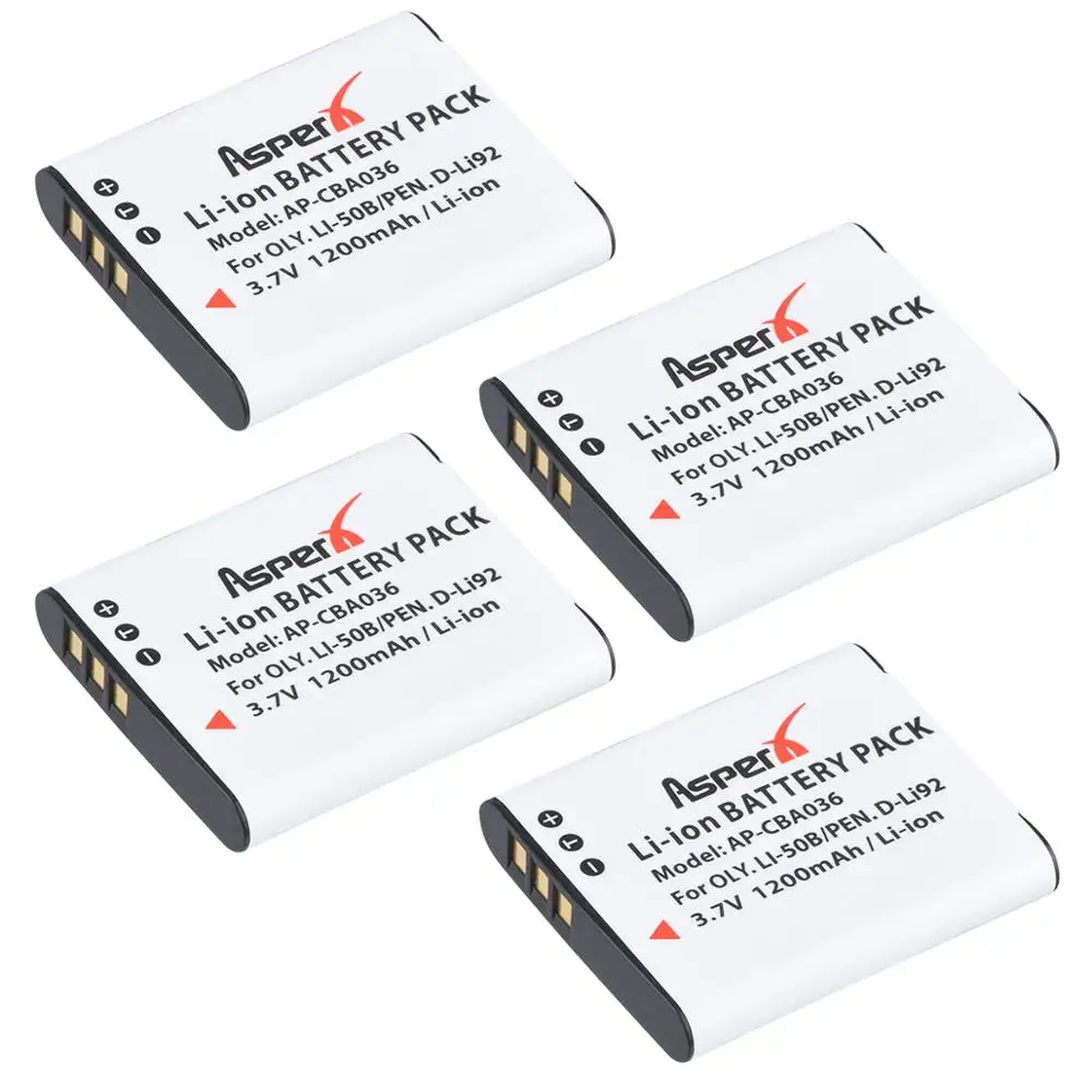 4pc Li50b Li 50b Battery Li50b Bateria For Olympus Sp 810 800uz U6010
