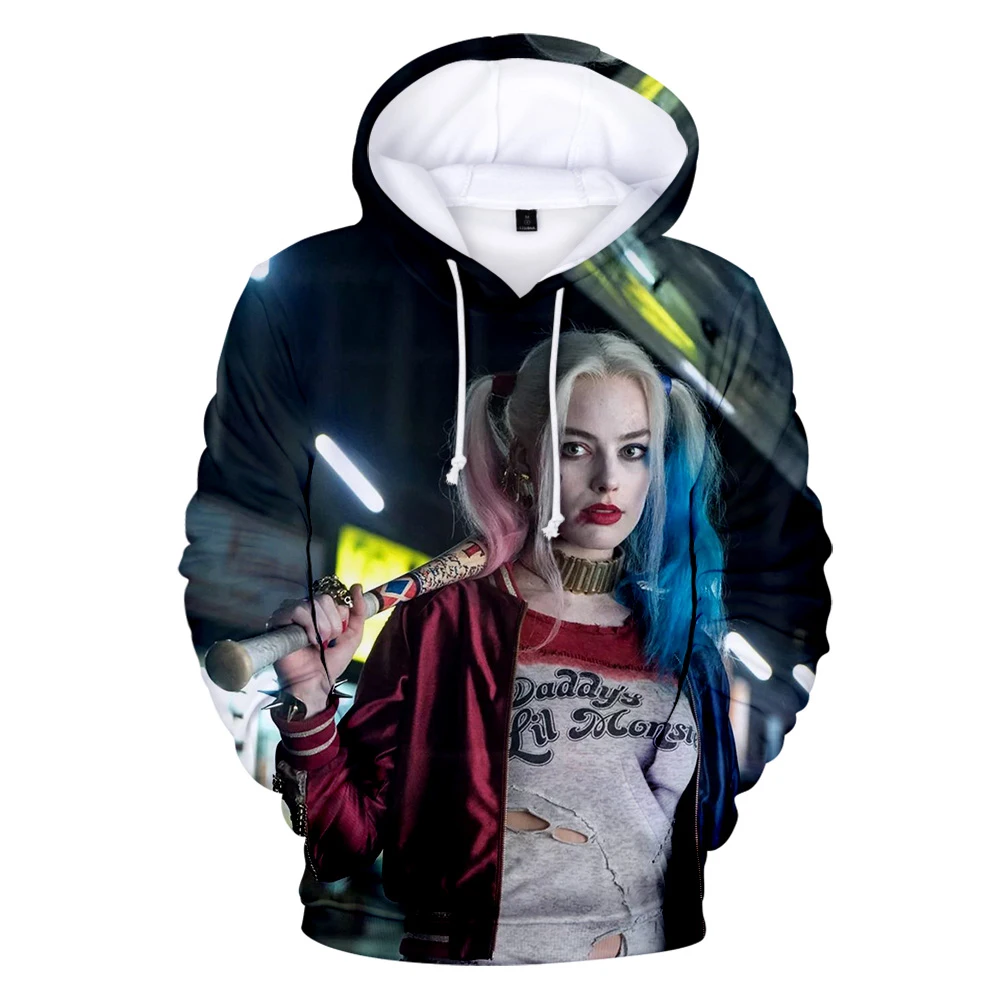 

Joker and Harley Quinn Hoodies Classic Jared Leto and Margot Robbie Couple Hoodie Men's Sweatshirt Hip Hop Boy Casual Pullover