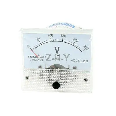 

AC 0-250V Fine Tuning Dial Panel Rectangle Analog Voltage Meter Voltmeter