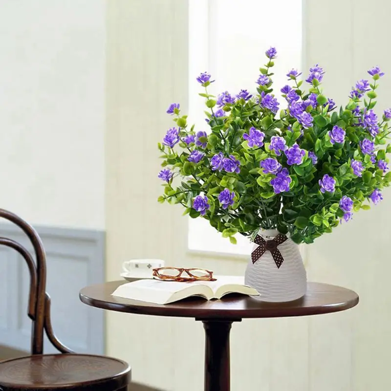 4 шт. искусственные растения, кустарники эвкалипта, искусственные ...