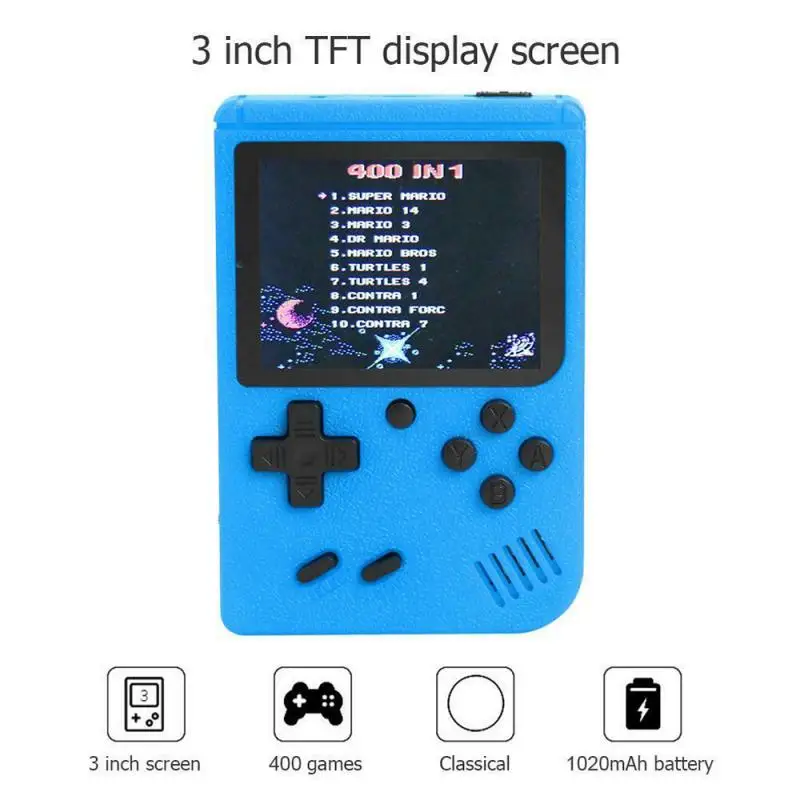 Мини-портативная ретро-видео консоль, портативная игра Advance Players Boy 8 Bit, Встроенные игры Gameboy 400 для детей, подарок