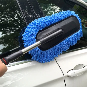 

Telescopic Automobile Dust Removal Soft Brush Superfine Fiber Multi Foam Washing Mop Household Cleaning Tool