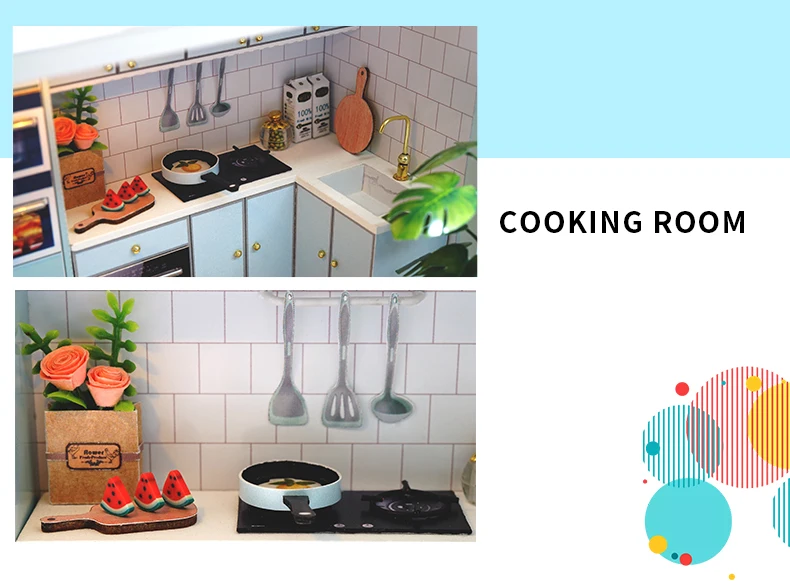 DIY Кукольный дом деревянные кукольные домики миниатюрный кукольный домик мебель набор игрушек для детей Рождественский подарок