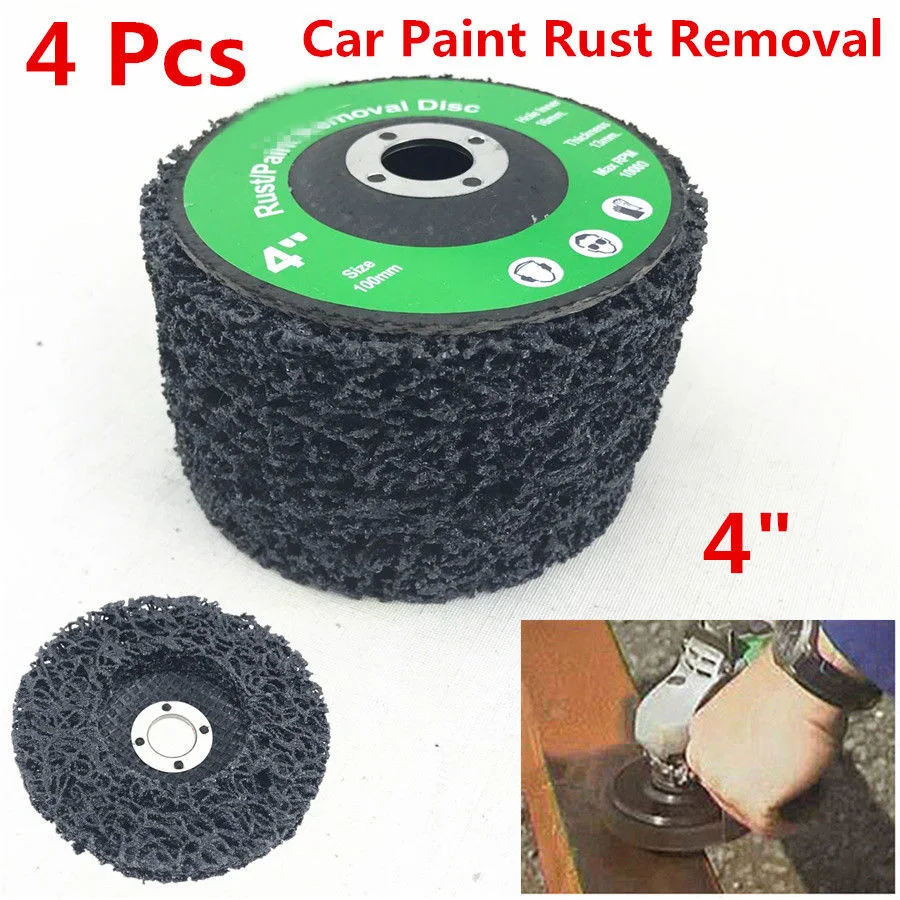 4pcs Grinder Wheels Round 4\\\\\\\\\\\\\\\" Car Paint Rust Removal