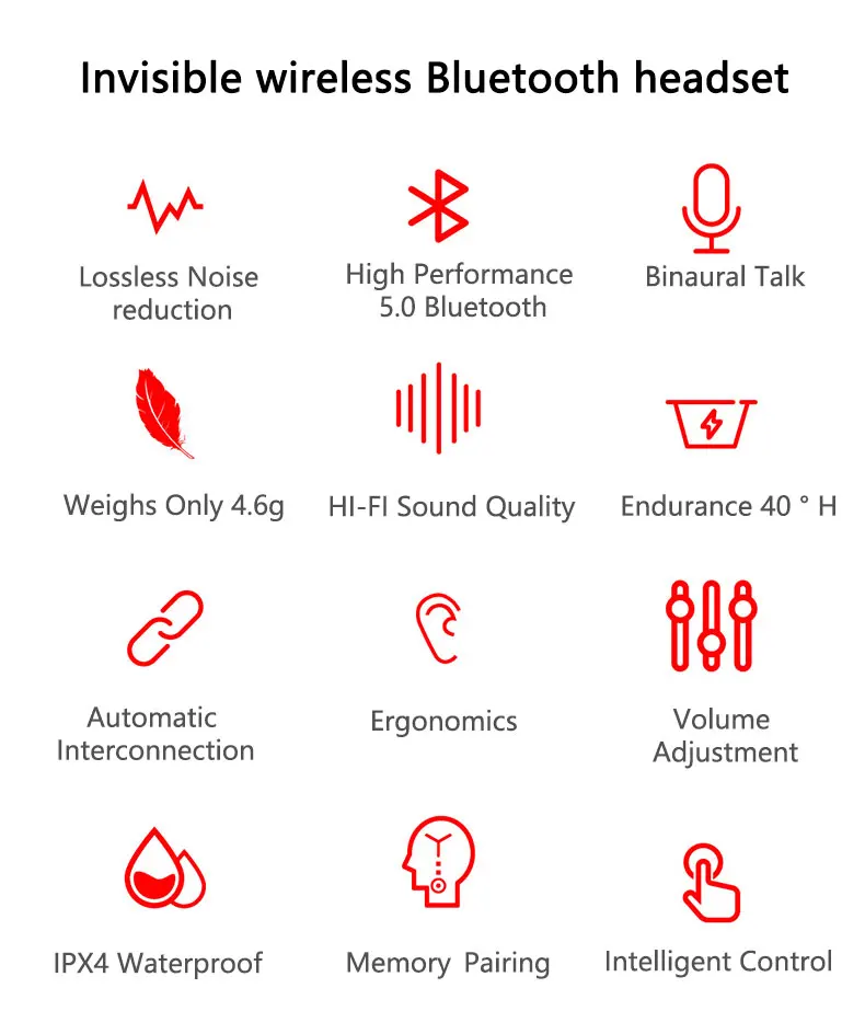 Caridite I7 TWS Bluetooth Earphone New Arrival Wireless Super Bass Stereo Headset LED Digital Display Earbuds Portable Headphone