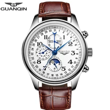 GUANQIN автоматические часы механические мужские часы лучший бренд класса люкс Бизнес водонепроницаемые часы мужские наручные часы Relogio Masculino