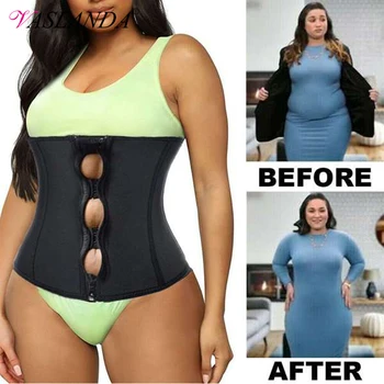 

Women's Waist Trainer Corsets Neoprene Sweat Cincher Slimming Belts Modeling Strap Body Trimmer Shaper Postpartum Faja Shapewear