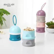 Портативная коробка для хранения детского питания, 3 слоя, эфирные хлопья, мультяшная формула, молочный контейнер, коробки для сухого молока, полипропиленовый материал для малышей