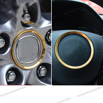 

Lsrtw2017 Aluminum Alloy Car One-start Button Sticker Wheel Hup Circle Trims for Acura CDX RDX MDX TLX-L 2000-2020 2019 2018