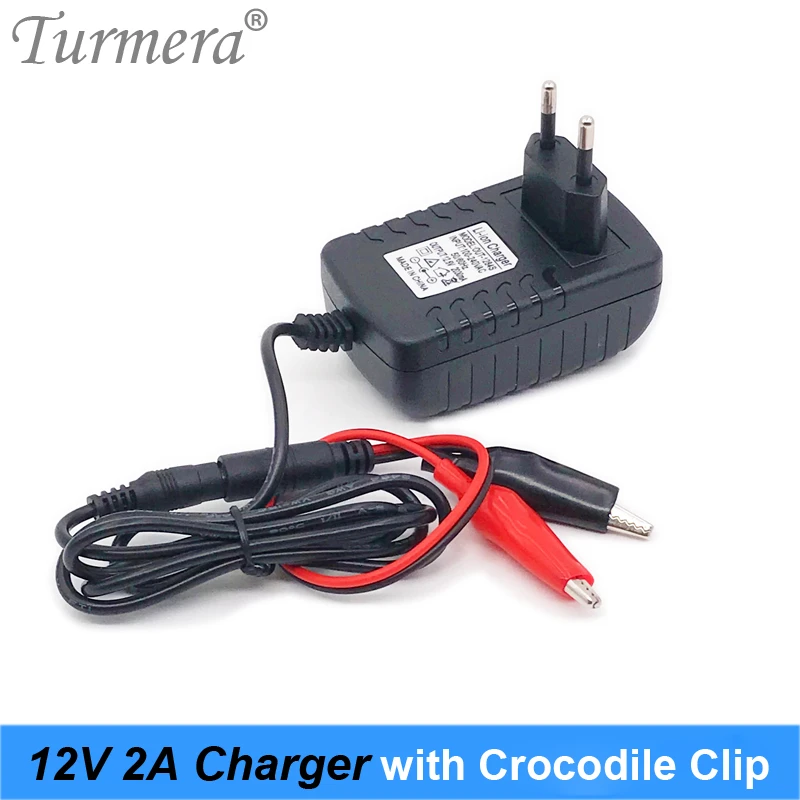 Cargador de batería de litio de 12V, 12,6 V, 2A, con Clip cocodrilo para batería de plomo ácido de 12V, 7Ah, 10Ah20Ah, cargador de energía para motocicleta|Accesorios para baterías| - AliExpress