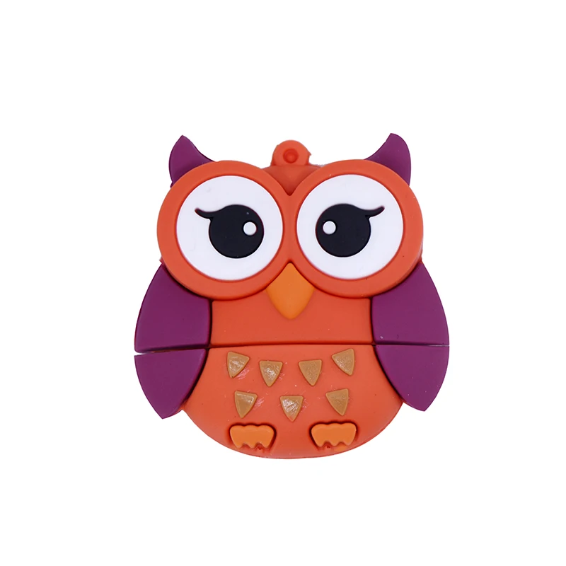 Sevimli Karikatür Kalem Baykuş Tilki Tarzı usb flash sürücü Penguen Pendrive 4 GB 8 GB 16 GB 32 GB 64 GB 128 GB 256 GB Memory Stick_voghion.com