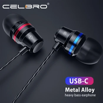

Wired Earphones In Ear Bass Gaming For Xiaomi Headphones Wired HIFI Type C Headset For Samsung Headphone With Mic Wired Earphone