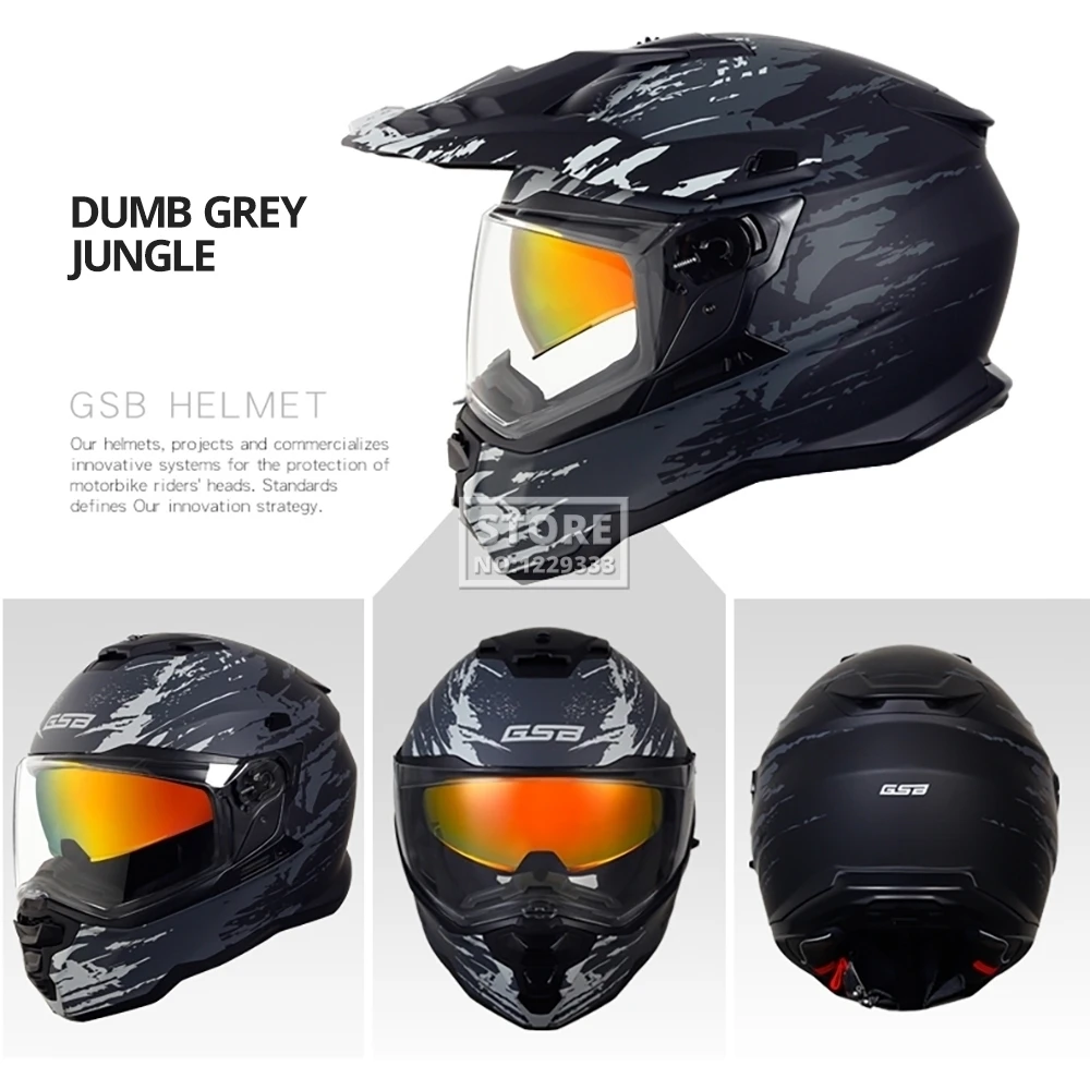 GSB Motorcycle Helmet Full Face 