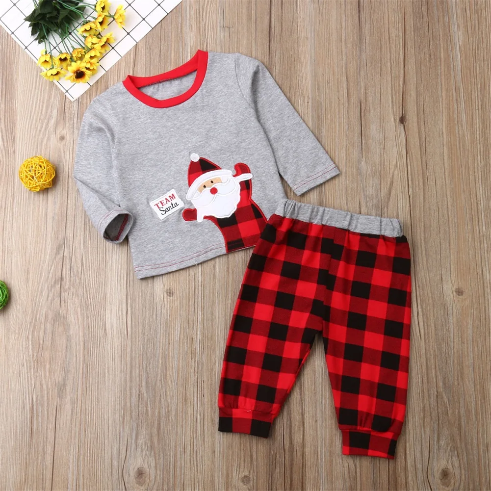 Imcute/Рождественский комплект из 3 предметов для новорожденных девочек и мальчиков, Xams, одежда топы, комбинезон, штаны, одежда с длинными рукавами для малышей 0-18 месяцев