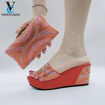 

Italian Nigerian Women Shoes and Bag To Match for Party Women Comfy Platform Sandal Shoes Italian Shoes with Matching Bags 2020