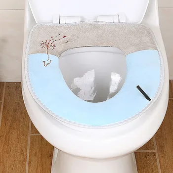 

Plush Thick Universal Toilet Seat Winter Household Waterproof Toilet Seat Ring Thicken toilet pad portable hook portable #40