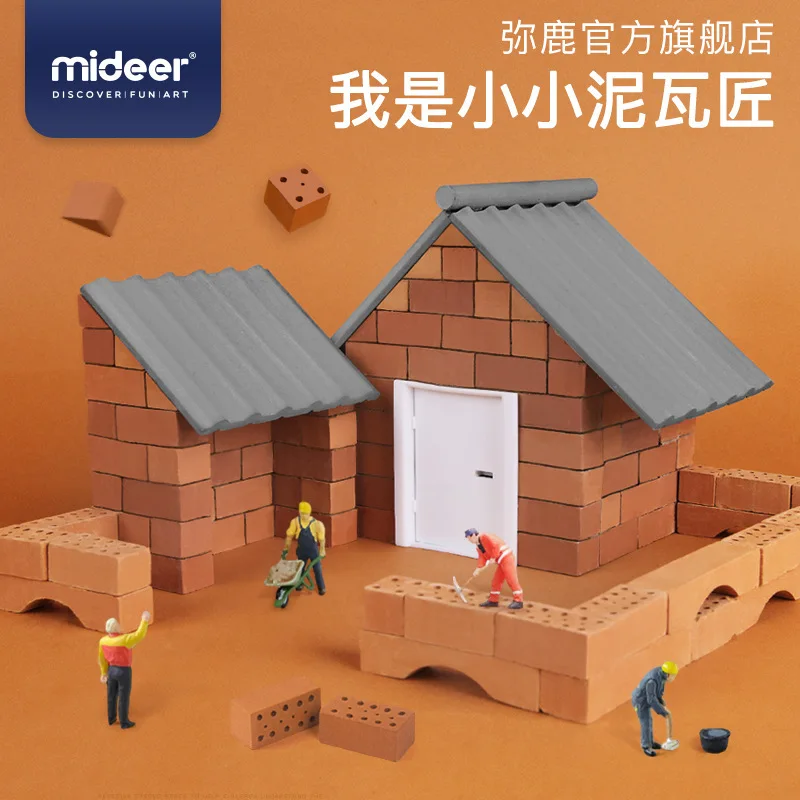 

MiDeer Mi Deer 3D Children DIY Model Architecture Housing Cement Tile Brick & Tile World Handmade to Build Model Toy