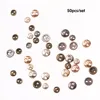 50pcs 3mm 4mm Mini Buttons Metal Round Buttons Doll Buttons for 1/12 1/6 DIY Sewing Doll Clothing Accessories 3