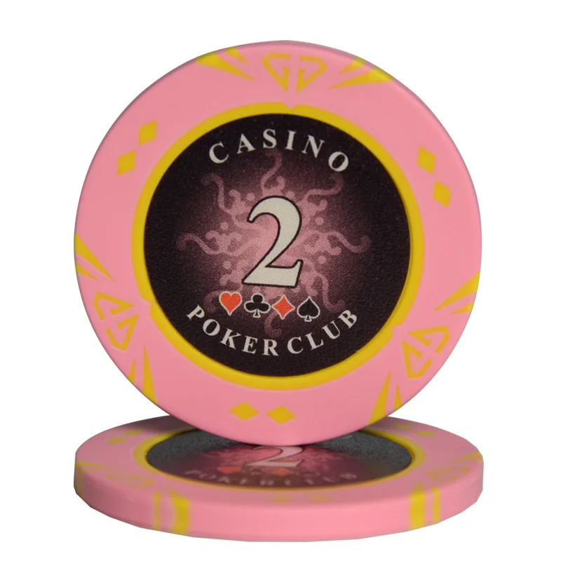 2 шт./компл. Горячая высококлассный покер чип монеты баккарат маджонг шахматы чип пластиковые карты 40 мм* 3,3 мм игровые фишки - Цвет: 2