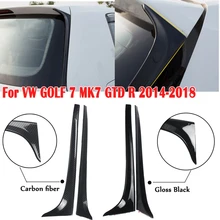 Carbon Fiber Hinten Fenster Seite Spoiler Flügel Für GOLF 7 MK7 GTD R 2014-2018 Auto-styling Auto zubehör