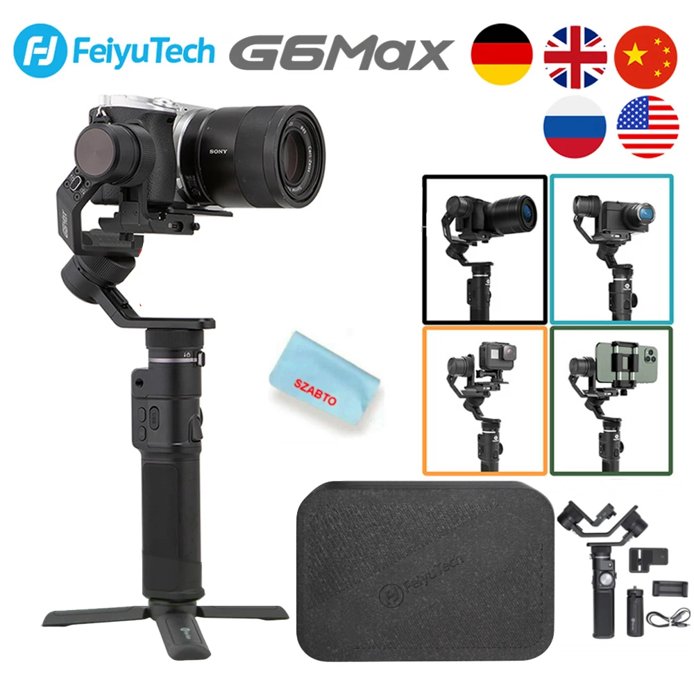 Feiyutech-g6 maxポータブル3軸ジンバルカメラスタビライザー