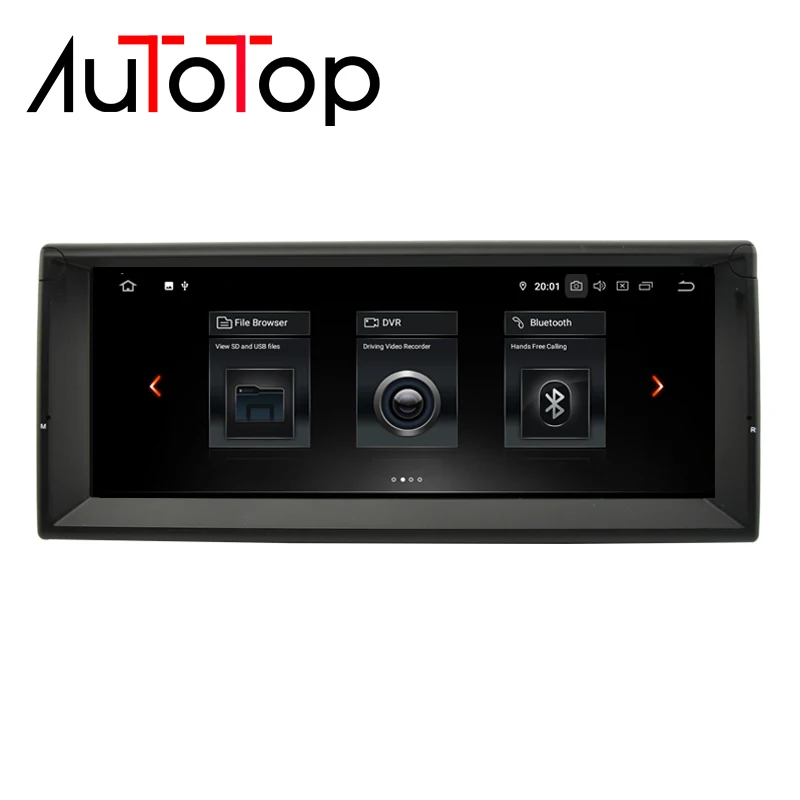 Excellent AUTOTOP Android 9.0 10.25" 1din Car DVD Player for BMW E39  With Navigation Raido RDS BT Mirrorlink 4G Wifi Google Play NO DVD 3