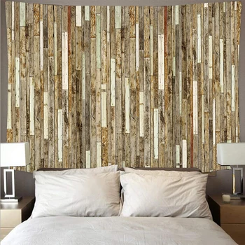 

Retro wood plank texture cheap tapestry art tapestry psychedelic wall hanging beach towel decoration thin blanket yoga GT95