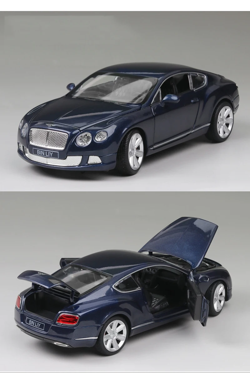 1:32 Высокая Имитация Bentley GT W12 подъемное колесо 4 открытые двери металлический сплав Модель автомобиля игрушки для детей Коллекция Подарки