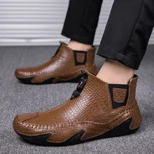 Новинка; Мужская прогулочная обувь; ботильоны; мужские Ботинки Martin из натуральной кожи; Ботинки Челси; официальная обувь; уличные кроссовки; мужские высокие кроссовки