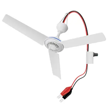 

12V-85V 19.6" 6W Ceiling Fan Air Cooling Adjustable Speed Hanging Fan for Bed Home Camping Outdoor Tent Barbecue Picnic