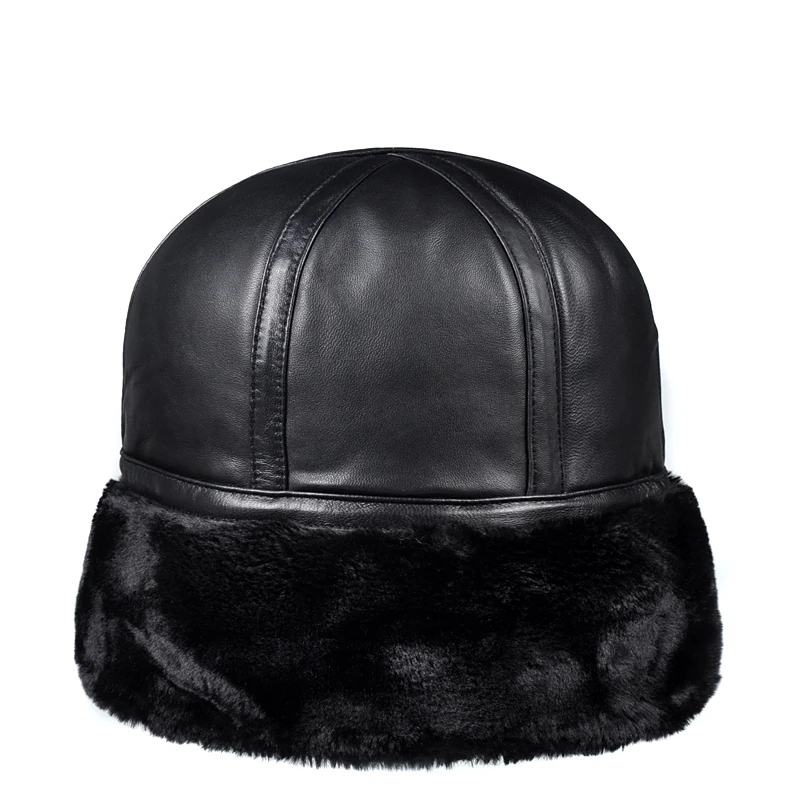 de inverno beanies com pele do falso dentro hl014