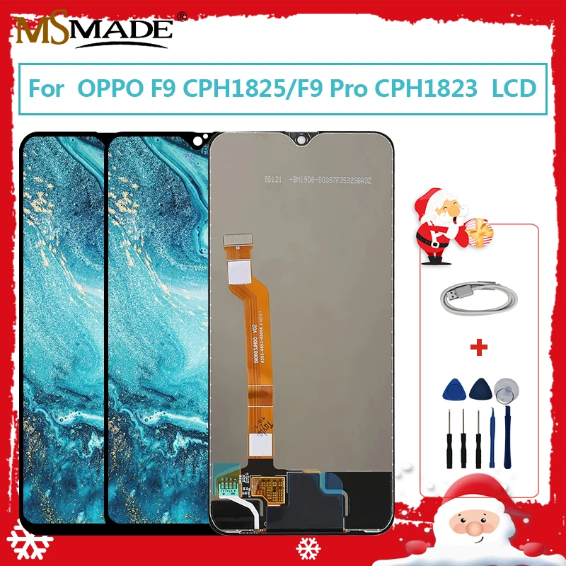 ЖК-дисплей для OPPO F9 CPH1825 CPH1823 ЖК-дисплей сенсорный экран дигитайзер запасные части с рамкой для OPPO F9 экран