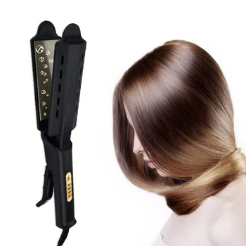 

Hair Straightener Four-gear temperature adjustment Ceramic Tourmaline Ionic Flat Iron Hair Straightener For Women Widen panel