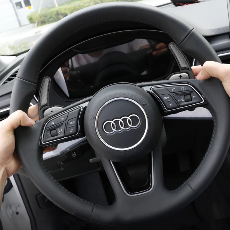 2 шт. a-тип для AUDI A1 A3 A4 A6 A7 A8 Q5 Q7 TT R8 металлический Автомобильный руль весло расширение переключения передач Замена
