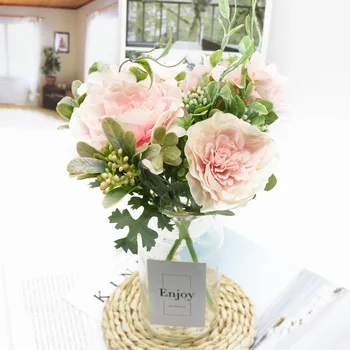 

10 Bouquet Nordic ins simulation roses wedding hand bouquet photography props floral home DIY vases christmas decoration garland