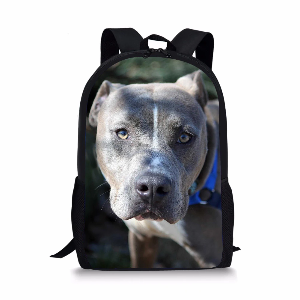 Школьный рюкзак Pitbull Bull Dog для подростков, девочек и мальчиков, Студенческая сумка для книг, настраиваемое изображение домашних животных, 16 дюймов, ранец, дорожная сумка