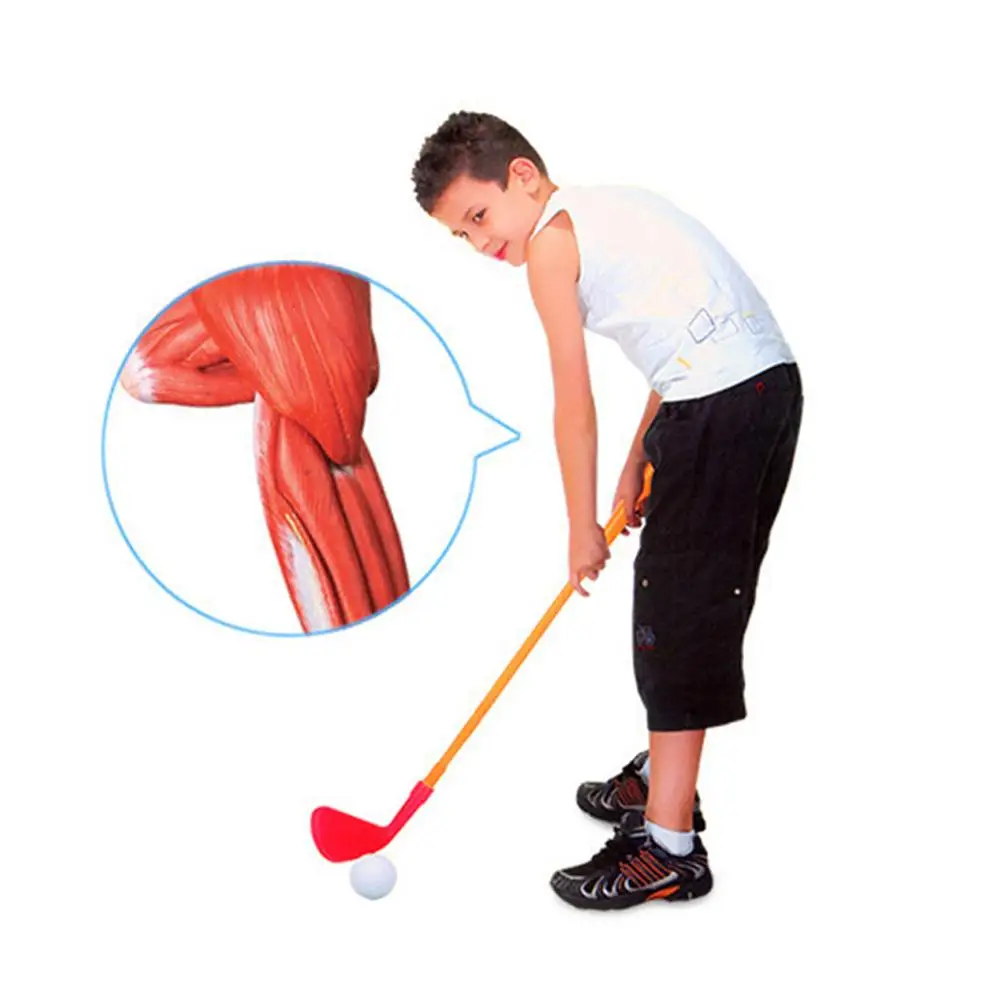 Профессиональные детские игрушки для спорта на открытом воздухе, многоцветные пластиковые мини-набор для гольф-клуба, для родителей и детей