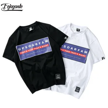 

FOJAGANTO Fashion Men T-Shirts Summer Brand Cotton Letter Printing Men's T Shirt High Quality Male T Shirts