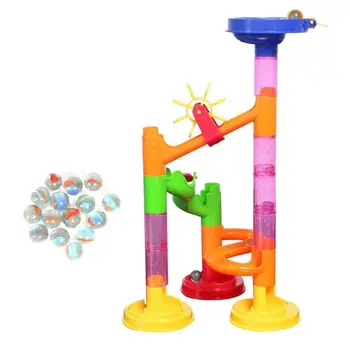 

DIY Construction Marble Race Run Maze Balls Track Building Blocks Children Gift For Baby Educational Toys for girls
