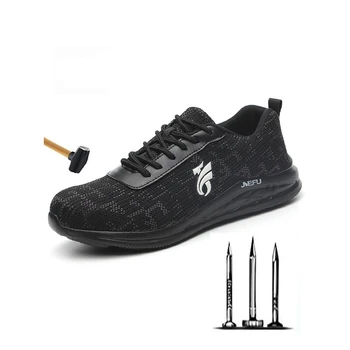 

Safety shoes lightweight breathable fashion safety shoes steel men's anti-smashing sneakers work protective boots indestructible