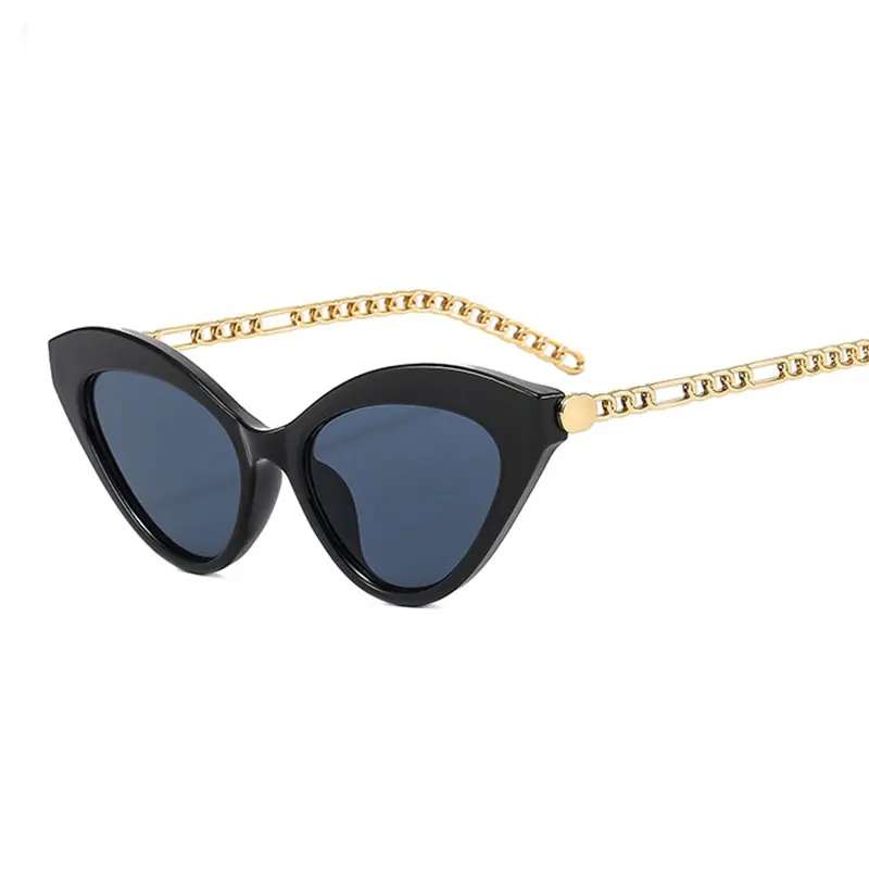 

Sexy Cat Eye Luxury Female Sunglasses Chain Leg Women Fashion Shades UV400 Vintage Glasses 50731