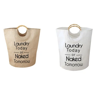 

Laundry Basket Portable Cotton Clothes Storage Bag Dirty Clothes Laundry Basket Laundry Bucket Storage Bag