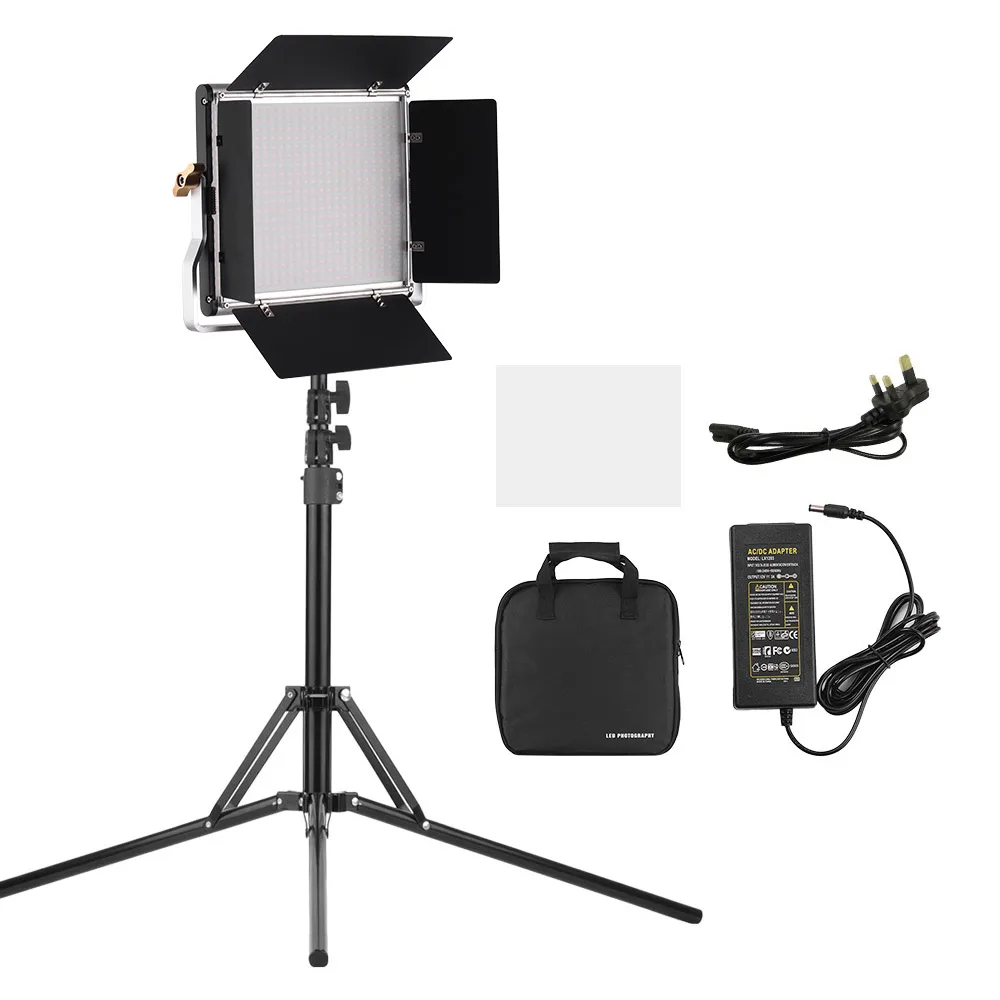 Andoer панель для видеосъемки заполняющая Лампа цветовая температура CRI95+ держатель для осветительной стойки для студийной фотосъемки освещение для видеосъемки - Цвет: UK Adapter