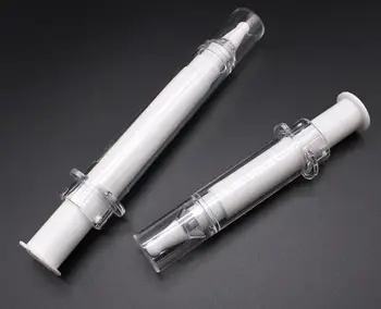 

100pcs 5ml 10ml 20ml Empty DIY Airless Syringe High Grade DIY Round Shape Eye Cream Refillable Syringe Vacuum Lotion Pump Bottle