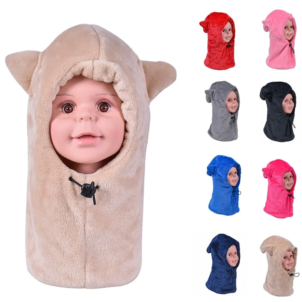 Г. Зимняя модная детская мягкая зимняя шапка для мальчиков и девочек, флисовая Лыжная маска, Ветрозащитная маска для лица, Детские теплые шапки для малышей czapka dzieci