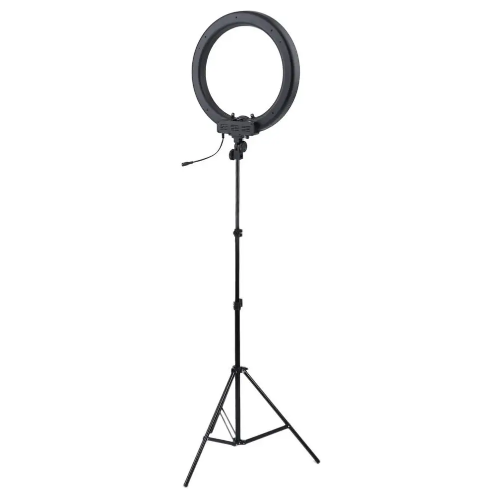 

Photographic Lighting Dimmable Camera Portrait Studio Ring Lamp Video Light With Tripod Stand RL-18LED EU Plug