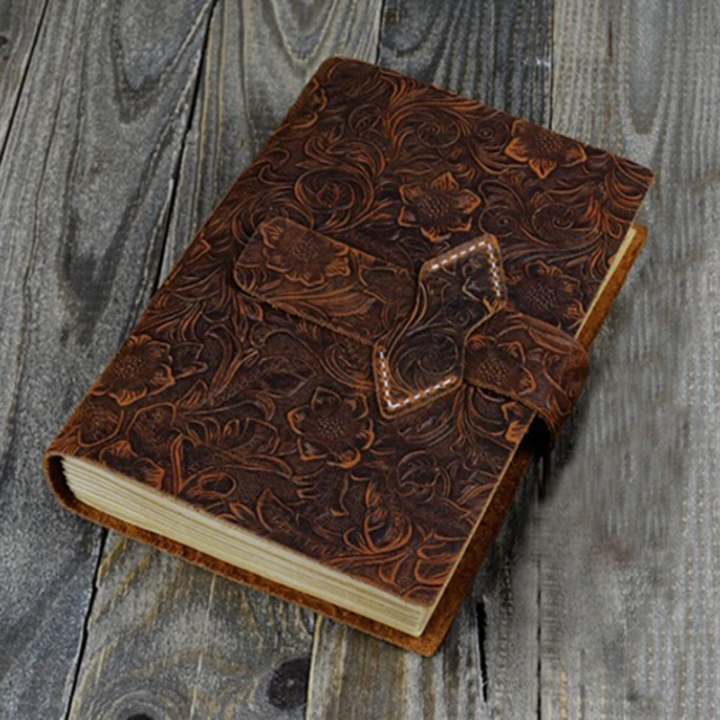

Vintage Handmade Leather Diary Notebook Sketch Travel Diary Blank Writing Paper Notebook Gift Stationery
