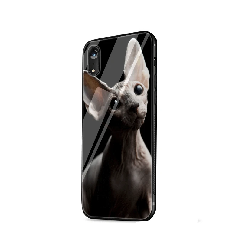 Чехол из ТПУ стекла для iPhone 5 5S SE 6 6S 7 8 Plus iPhone 11 Pro XR X XS максимальный чехол attoo Сфинкс Кот рукоделие принт рисунок