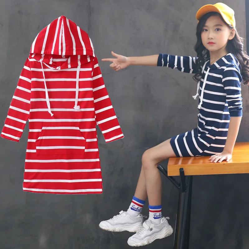 

new autumn stripe children's wear girl's long sleeved coat,hoodies , sweater, autumn winter clothes. children girls clothing